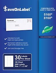 Free christmas return address label templates 30 per sheet elegant free printable return address labels 6 return address labels templates 30 per sheet aieop address shipping labels return address label 30 labels per. Saveonlabel 30 Up Address Labels Per Sheet 100 Sheets Buy Online In Andorra At Andorra Desertcart Com Productid 18604599