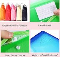 Document Bags with Zipper Cxui Heavy-Duty Fc File Folders ...