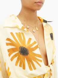 Jacquemus Bahia Sunflower Print Knotted Linen Shirt