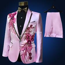 Black And Gold Mens Suit Jacket Brand New Fashion Men Wedding Groom Tuxedos Suit Pink Sequins Men 39 S Bridegroom Blazer Amp Suits Halloween Costu Suit Fashion Wedding Suits Men Prom Suits