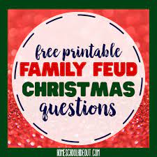 Here are 8 tips to help you avoid family feuds. Free Printable Family Feud Christmas Questions Family Feud Christmas Questions Christmas Questions Christmas Family Fued