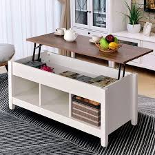 The reason is the hidden compartment and lower shelf designed to offer. Costway Lift Top Coffee Table W Hidden Compartment And Storage Shelves Modern Furniture Walmart Com Convertible Furniture Coffee Table Coffee Table With Hidden Storage