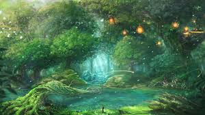 Fantasy nature forest wallpapers hd. 1920x1080 Wallpaper Anime Gifs Novocom Top