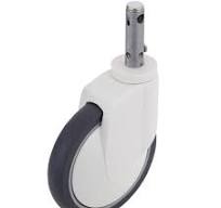 28*96.8mm Hollow Stem Type Clamping 200*35*245mm Center Control Caster  Wheel For Medical Bed