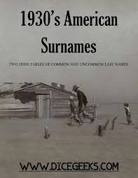 Surname, for the first time, two hispanic names—garcia and rodriguez—made the top 10. 1930 S American Surnames Dicegeeks Drivethrurpg Com