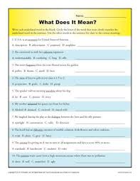 What Does It Mean Context Clues Worksheets For Middle School Context Clues Worksheets Context Clues School Worksheets