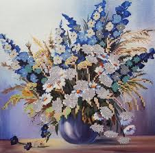 Cross stitch kits └ hand embroidery kits └ embroidery & cross stitch └ yarn, sewing & needlecraft supplies └ brand new unopened dmc cross stitch 'mill pond' landscape design. Buy Bead Embroidery Kit Bouquet Of Chamomiles Beaded Cross Stitch Landscape Needlepoint Handcraft Tapestry Kit Online In Italy B07b8p8jnj