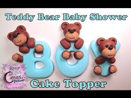 Just like your cupcakes, you can create and decorate a similar cupcake centerpiece for your baby shower. How To Make A Teddy Bear Baby Shower Cake Topper Virtual Baby Shower Collaboration Youtube