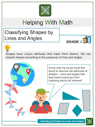 7th grade math games angles. Classifying Shapes By Lines And Angles 4th Grade Math Worksheets