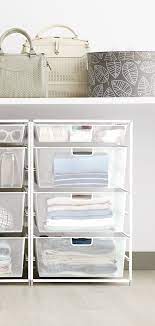 Elfa Drawer Units Are Perfect For Any Room Or Storage Need In Your Home They Come In Different Si Custom Closet Shelving Small Closet Makeover Custom Shelving