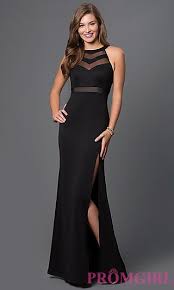 Black Sleeveless Sheer Paneled Bodice Dress By Emerald Sundae At Promgirl Com Formal Dresses Long Long Black Dress Formal Dresses