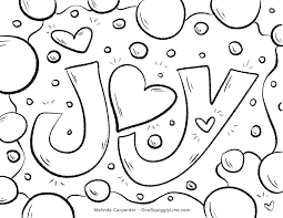 Bubbling Over with Joy — Coloring Page — One Squiggly Line