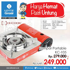 Maspion kompor gas 2t mks 709s semula dari harga rp 449.000 turun menjadi rp 379.900 Lotte Grosir Hi Cook Kompor Portable Kc 105 Rp Facebook