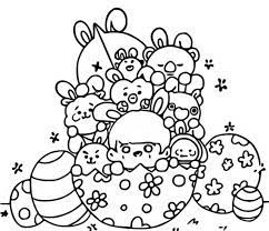 Your kids will increase their vocabulary by learning about different anima. Coloring Page Easter Bt21 14