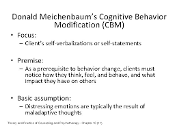 Learn what cognitive behavior modification is, and how cbt techniques can help relieve your stress, anxiety, panic, and related disorders. Theory And Practice Of Counseling And Psychotherapy Chapter