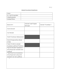 Dalam sesebuah organisasi dan kepimpinan sekolah terdiri dari : P1 2 Format Laporan