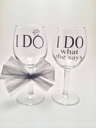 Happy Wife Happy Life Right This Adorable Set Is The Perfect Pair Of Drinking Glasses For Any Husband Wedding Humor Wedding Wine Glasses Funny Wedding Gifts