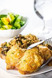 In the summer i grill these babies every week, especially when i have a big table of people to feed. Crispy Oven Baked Chicken Thighs Erren S Kitchen