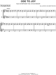 Play along with guitar, ukulele, or piano with interactive chords and diagrams. Ludwig Van Beethoven Ode To Joy Trumpet Duet Sheet Music In G Major Download Print Sku Mn0185745
