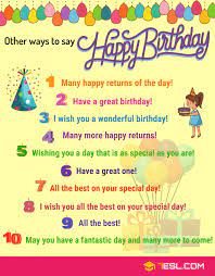 35 Cute And Funny Ways To Say Happy Birthday In English 7esl Birthday Wishes For Teacher Wishes For Teacher Happy Birthday In French