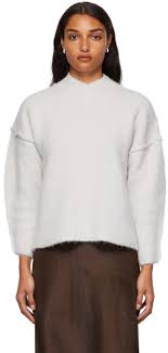 RUS Grey Alpaca & Wool Kiruto V-Neck Sweater Rus