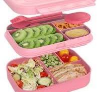 CAPERCI Brotdose Kinder mit Fächern - 1400ml Lunchbox Kinder Bento Box mit  Unterteilung Auslaufsicher Brotbox für Mädchen & Jungen Schule, ...