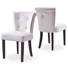 Flieks Dining Chairs Upholstered Tufted Parsons Chair Modern Accent Chairs With Nailhead Trim And Dining Chairs Fabric Dining Chairs Upholstered Dining Chairs