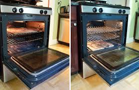 Inside of a dirty oven with racks