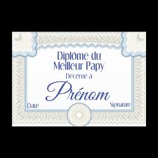 Vous avez obtenu un diplôme dans une école et vous souhaiteriez le recevoir chez vous. Diplome Meilleur Grand Pere Bleu Gratuit A Imprimer Carte 1686