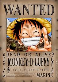 Poster buronan one piece 1 set kru shp. Wanted Monkey D Luffy Dead Or Alive 300 000 000 Personagens De Anime Vikings Personagens Poster One Piece