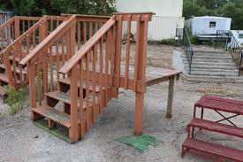 20+ insanely cool multi level deck ideas for your home! Wooden Deck Or Front Door Steps W Wooden Railing Platform 71 X 78 X 71 Winona Manufactured Homes Dealer Equipment Liquidation K Bid