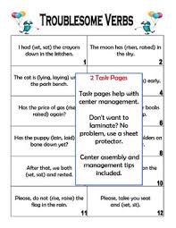 Verbs Sit Set Lie Lay Rise Raise