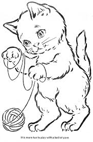 The Three Little Kittens Cat Coloring Page Coloring Books Embroidery Patterns Vintage
