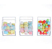 12pcs Clear Acrylic Square Cube Candy Box Treat Gift Boxes Containers for  Wedding Party Baby Shower Favors Packaging Case