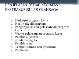 Kegiatan ekstrakurikuler merupakan salah satu kegiatan untuk menyalurkan pengembangan diri peserta didik sesuai dengan kebutuhan, potensi, bakat setelah itu,ibu neni memberikan penjelasan akhir dari semua hasil diskusi perkelompok dan memberikan contoh soal materi yang di diskusikan. Perencanaan Program Ekstrakurikuler Olahraga Ppt Download