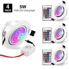 5 6 inch led downlight 15w dimmable 5 6 smooth recessed retrofit ceiling light. Color Changing Recessed Lighting Derlights 5w Rgb Recessed Ceiling Li Directnine United Arab Emirates