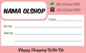 Masalah harga, ga usah khawatir, sesama. Template Stiker Pengiriman Olshop Kosongan Tips Mendesain