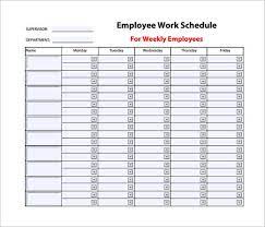 5 cfr 610.121 states that management may depart from the rules for establishing work schedules if the if an appropriate employee work schedule will be made, it will be easier to supply the demands of both the management and the clients or customers.the purpose of employing an employee work schedule will be to. 9 Weekly Work Schedule Templates Pdf Docs Free Premium Templates