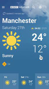 Press to show information about this location. Susie On Twitter Saturday S Bbc Weather Forecast For Manchester Sunny Max 24 C Min 12 C Https T Co Umivp6uvsg Cant Fucking Wait What Liam Said Https T Co Tw7yj7b4tz