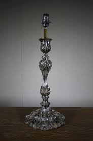 Silver baluster table lamp with velvet black shade (set of 2). Antiques Atlas English Antique Silver Plate Table Lamp Rewired