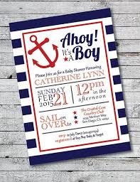 Printable Ahoy It S A Boy Baby Shower Etsy Baby Shower Invitations For Boys Baby Boy Shower Nautical Baby Shower Invitations