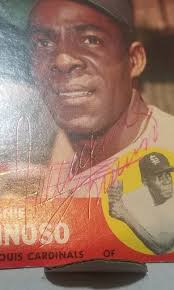 1963 T.C.G. TOPPS (AUTOGRAPHED) (#190)~ MINNIE MINOSO~ VERY RARE PINK AUTO