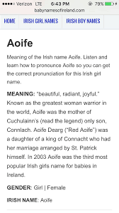 How to pronounce the name aoife in irish? Http Www Babynamesofireland Com Aoife Irish Boy Names Irish Girl Names Irish Names