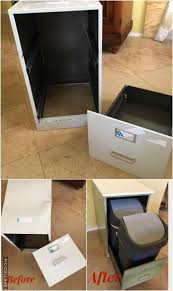2 old chairs into french styled bench: 20 Diy Home Recycling Bins That Help You Organize Your Recyclables Diy Crafts