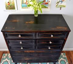 Helen Nichole Designs Dresser In Pitch Black Milk Paint In 2020 Black Distressed Dresser Milk Paint Furniture Distressed Dresser