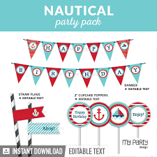 These cute nautical bottles are very simple and easy to make, and inexpensive, too! Nautical Party Printables My Party Design