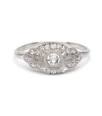 An antique engagement ring, predates the art deco period, pre 1919. Art Deco Vintage Engagement Ring