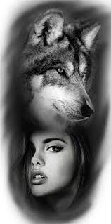 Pin By Bad Uncle On Tu Loba Nocturna Wolf Tattoos Black And Grey Tattoos Native American Tattoos