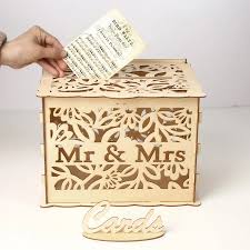 Need the perfect wedding card box for your reception? Diy Wooden Wedding Card Box With Lock Card Sign Rustic Hollow Gift Card Holder Reception Wedding Anniversary Party Decoration Wedding Card Boxes Aliexpress
