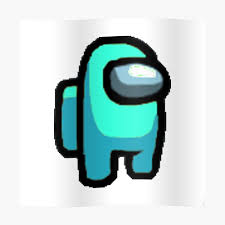 Among Us Cyan Character Sticker By Cfaulkner05 Redbubble